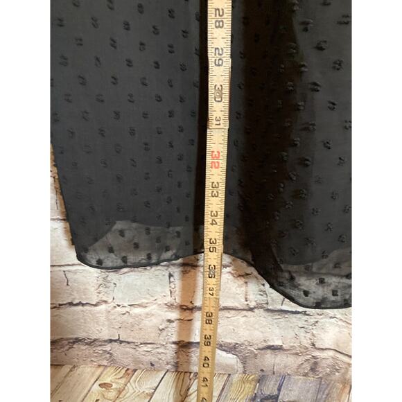 CDM Babydoll Dress Womens Large Black All Over Poms Flutter Sleeve Whimsigoth - Picture 10 of 14